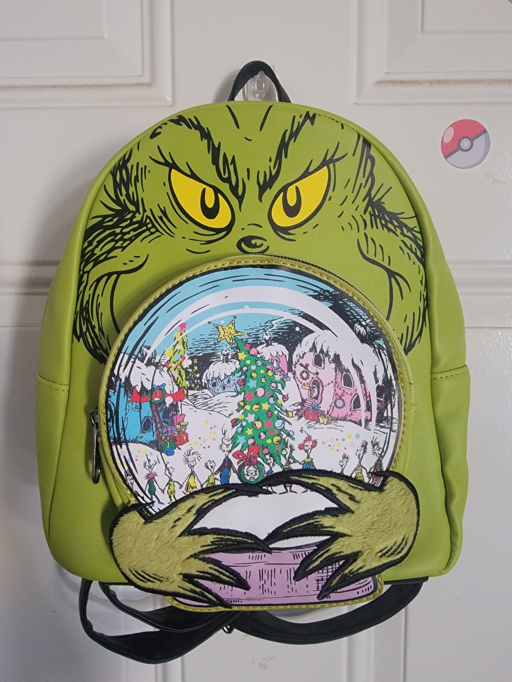 Loungefly Dr. Seuss Lime Green Mini Backpack with Black Accents
